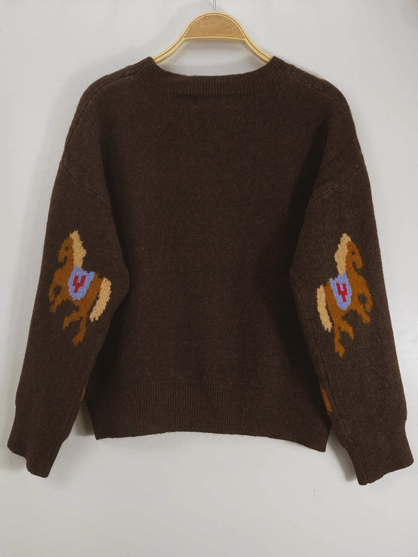 Coolest Soft Horse printed Jumper
