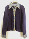Soft Knitted Denim Cardigan - Navy
