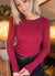 Classic ribbed Top - Burgundy red