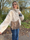 Short Fluffy jacket - Light Brown