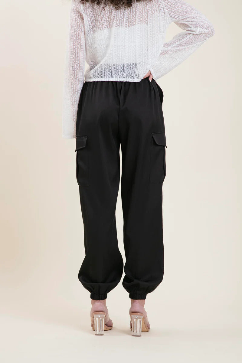 Trendy Cargo Pants x black