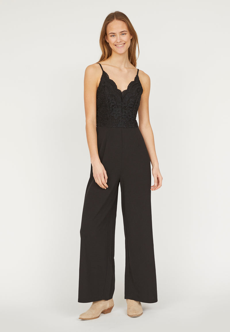 Gaby Lace Jumpsuit - Black Style