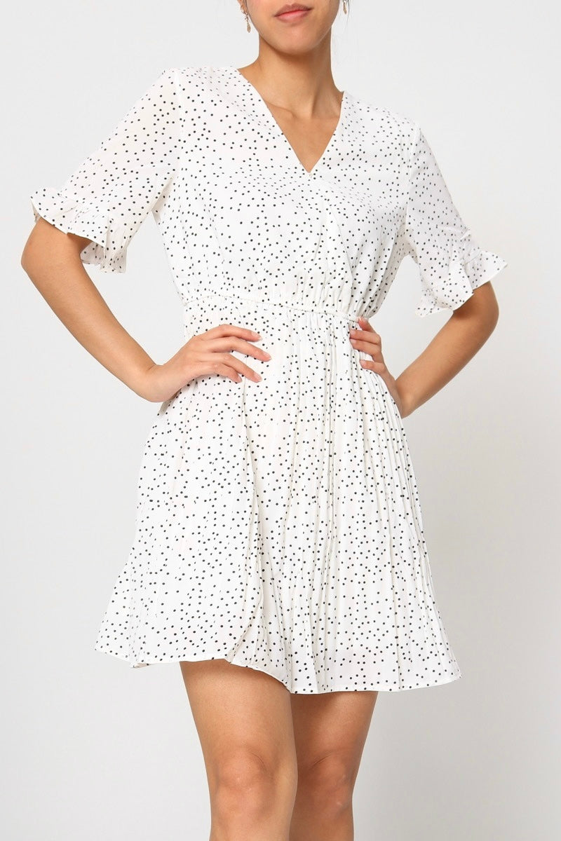 French Dress - White dots
