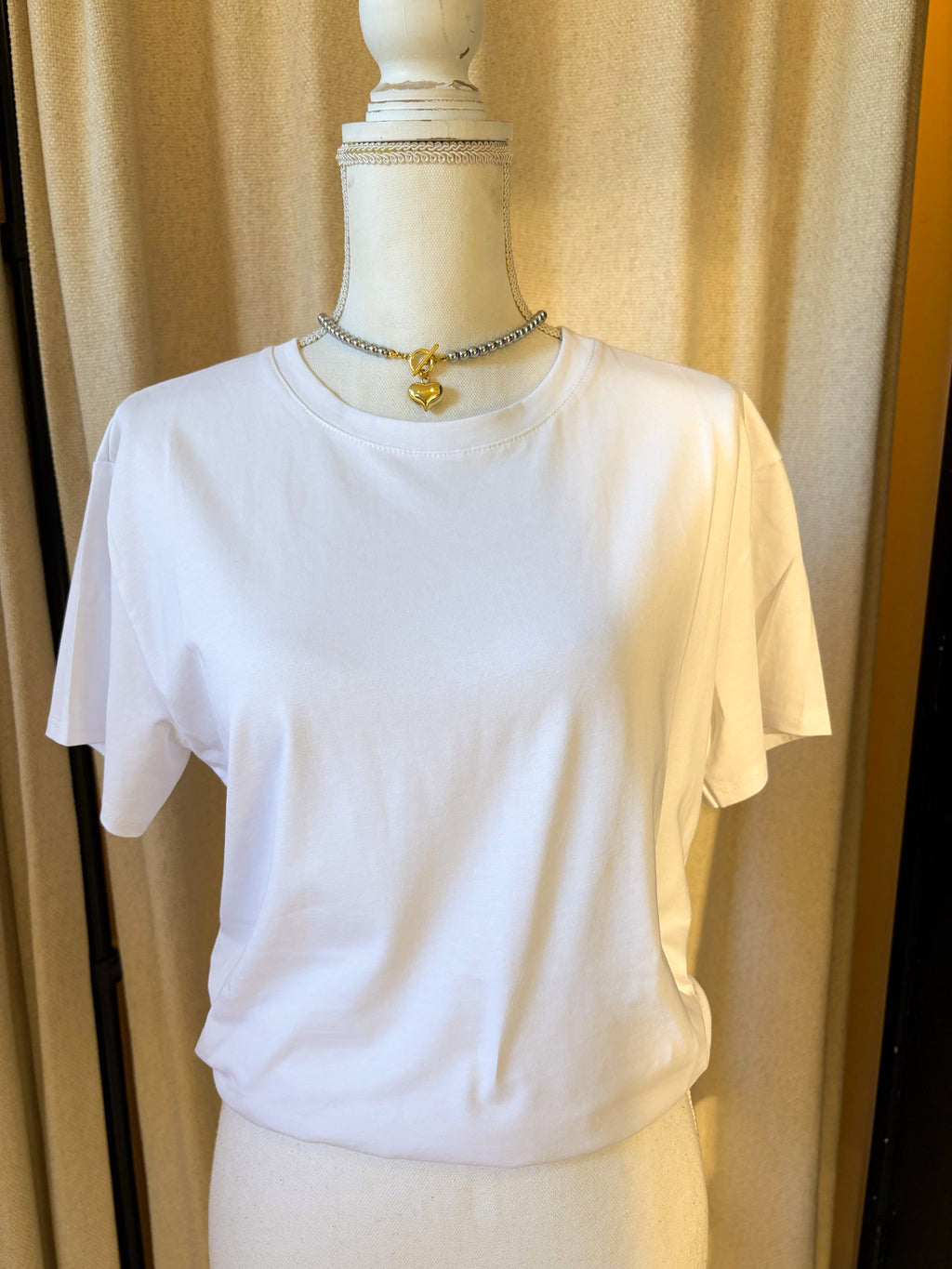 Cotton stylish Basic tee - Pure White