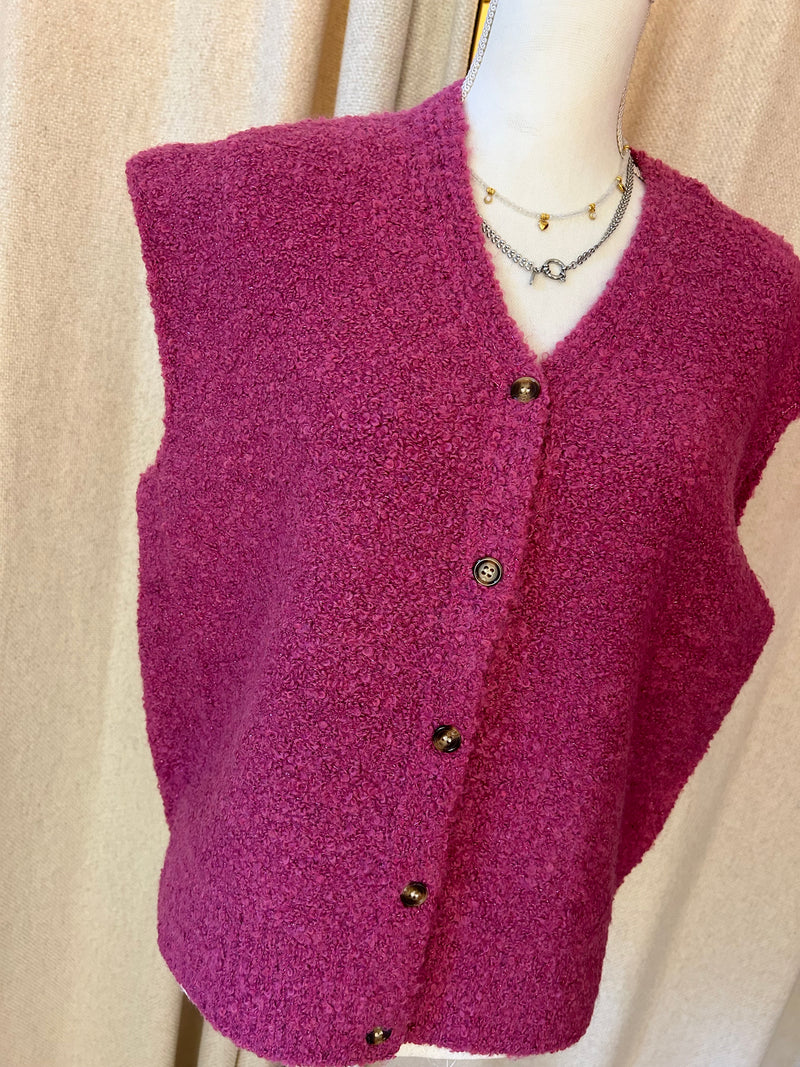 Azurro Italian Gilet - Magenta roze