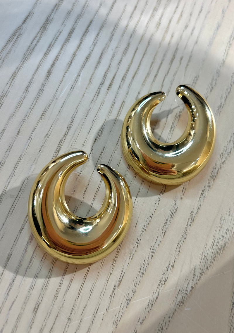 Volume hoop earrings - Gold