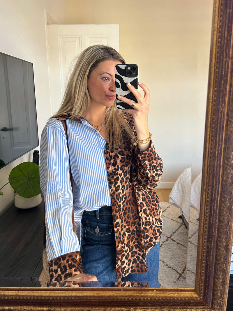 Chemise Leopard print & Blue