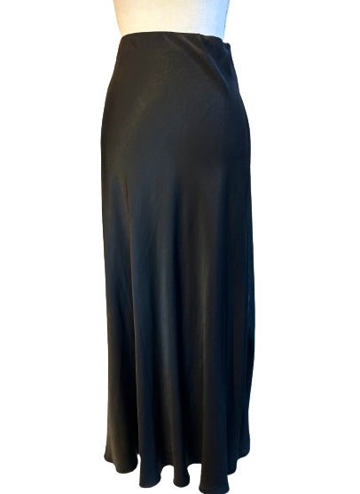 Black - Satin Look Skirt