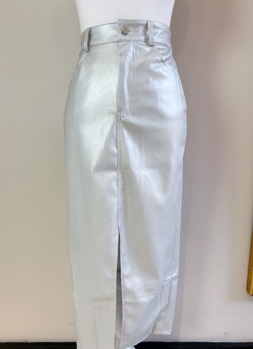 Trend silver Metallic skirt - Paris