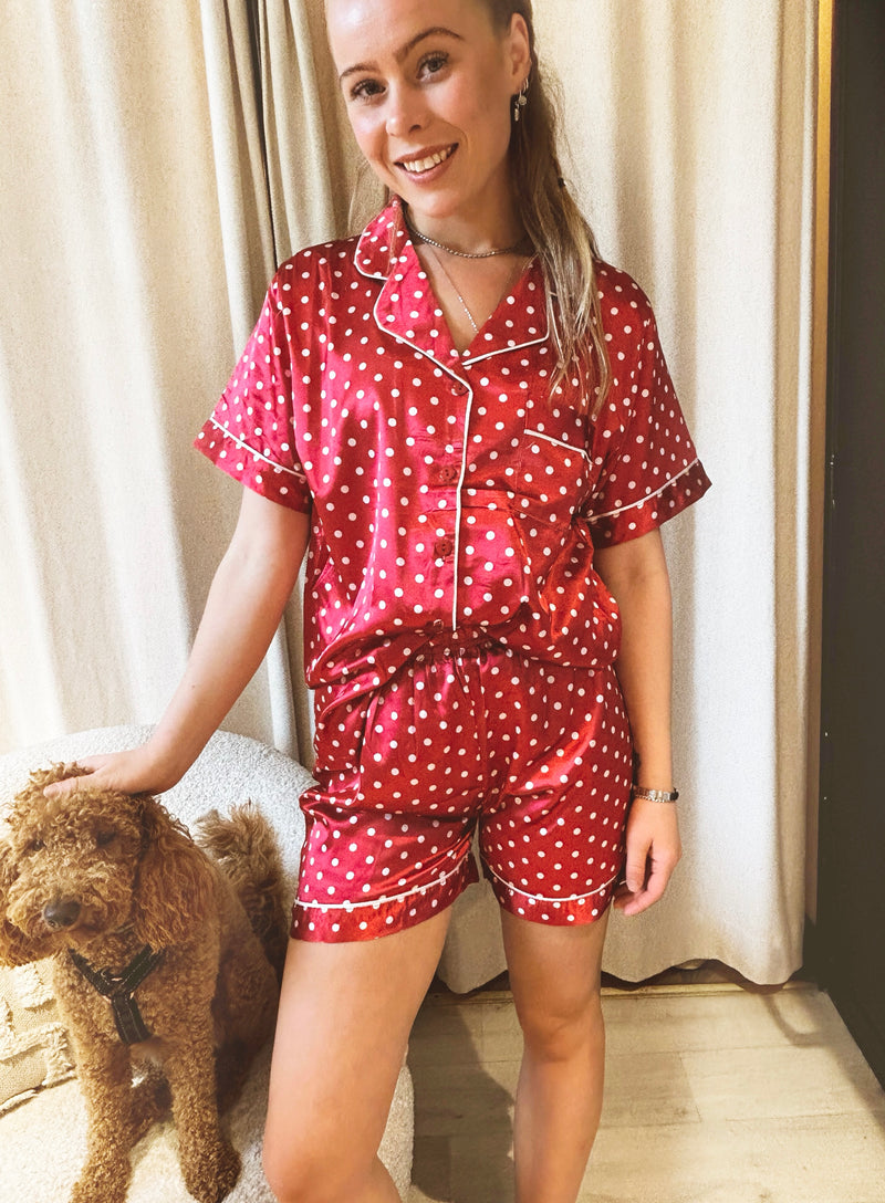 Stella dotted Nightwear Setje - Rood