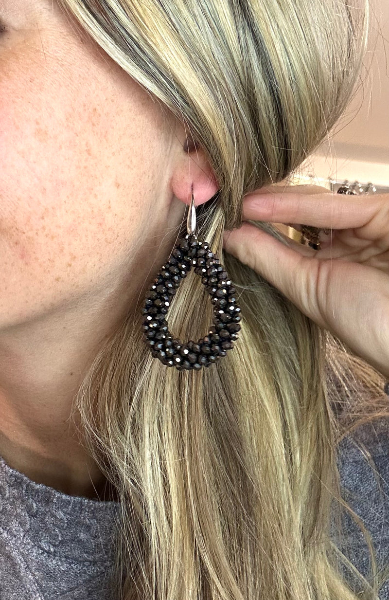 Lotti Earrings Black - Oorhanger