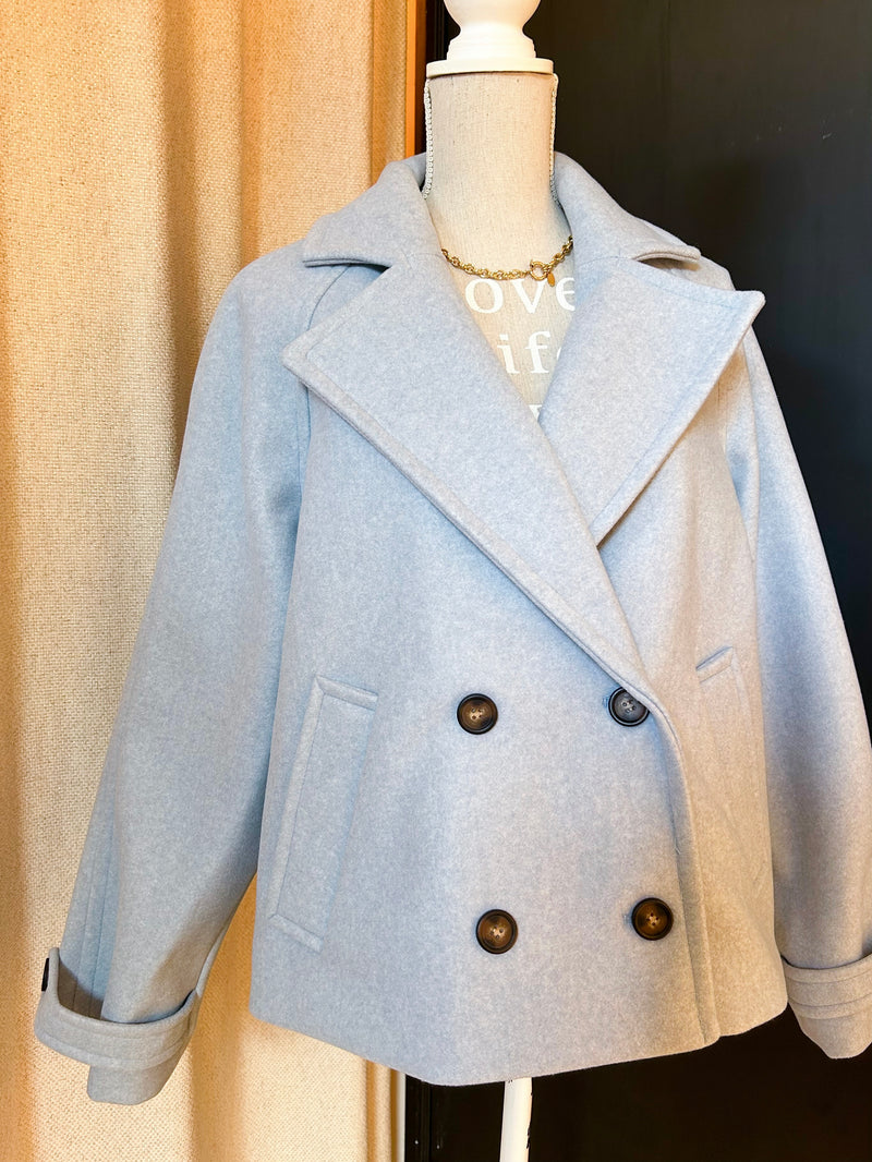 Short Autumn Jacket - Blue