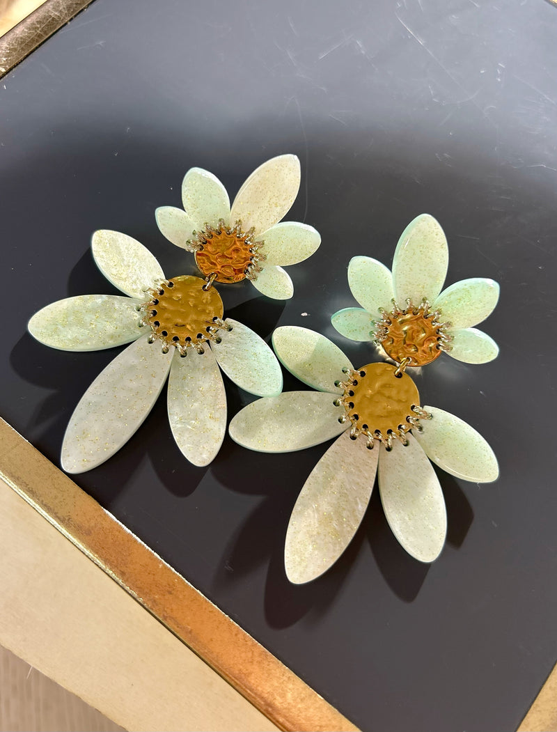 BohoFlower earrings Light * Mintgreen