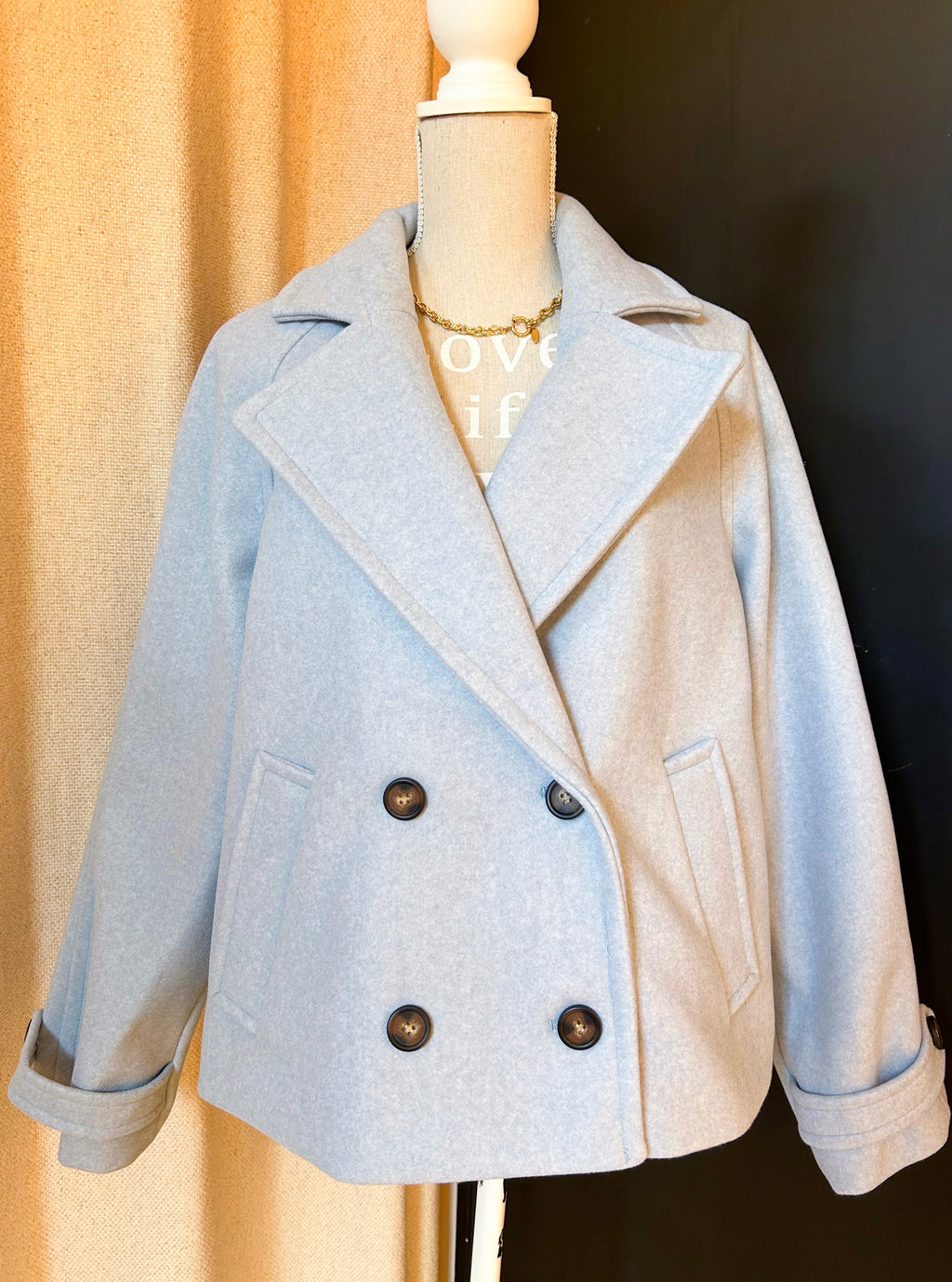 Short Autumn Jacket - Blue