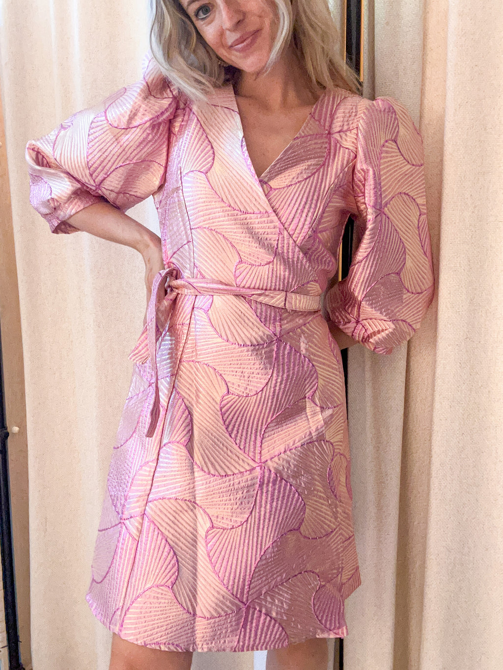 Dreamy Rosé overslag cocktail dress 💞