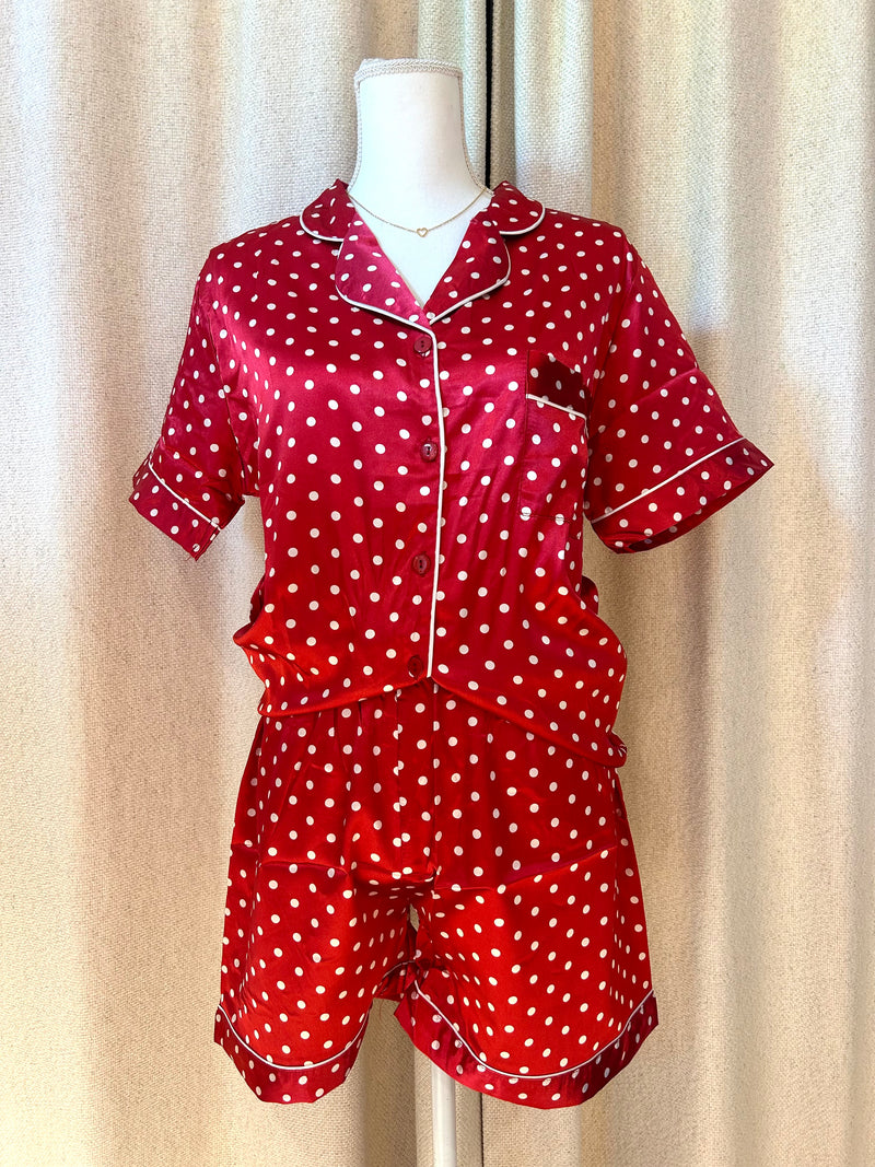 Stella dotted Nightwear Setje - Rood