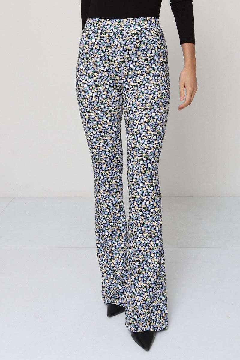 Clara stretch Flare pants - Blue x