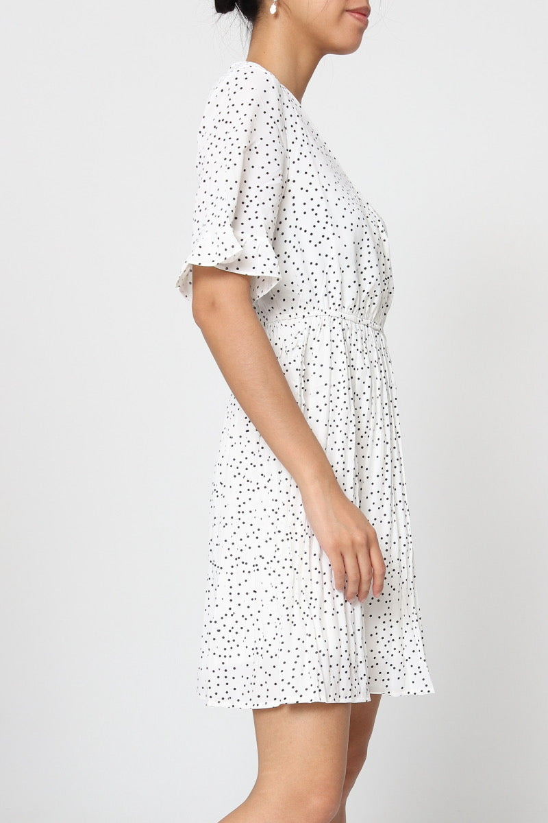 French Dress - White dots