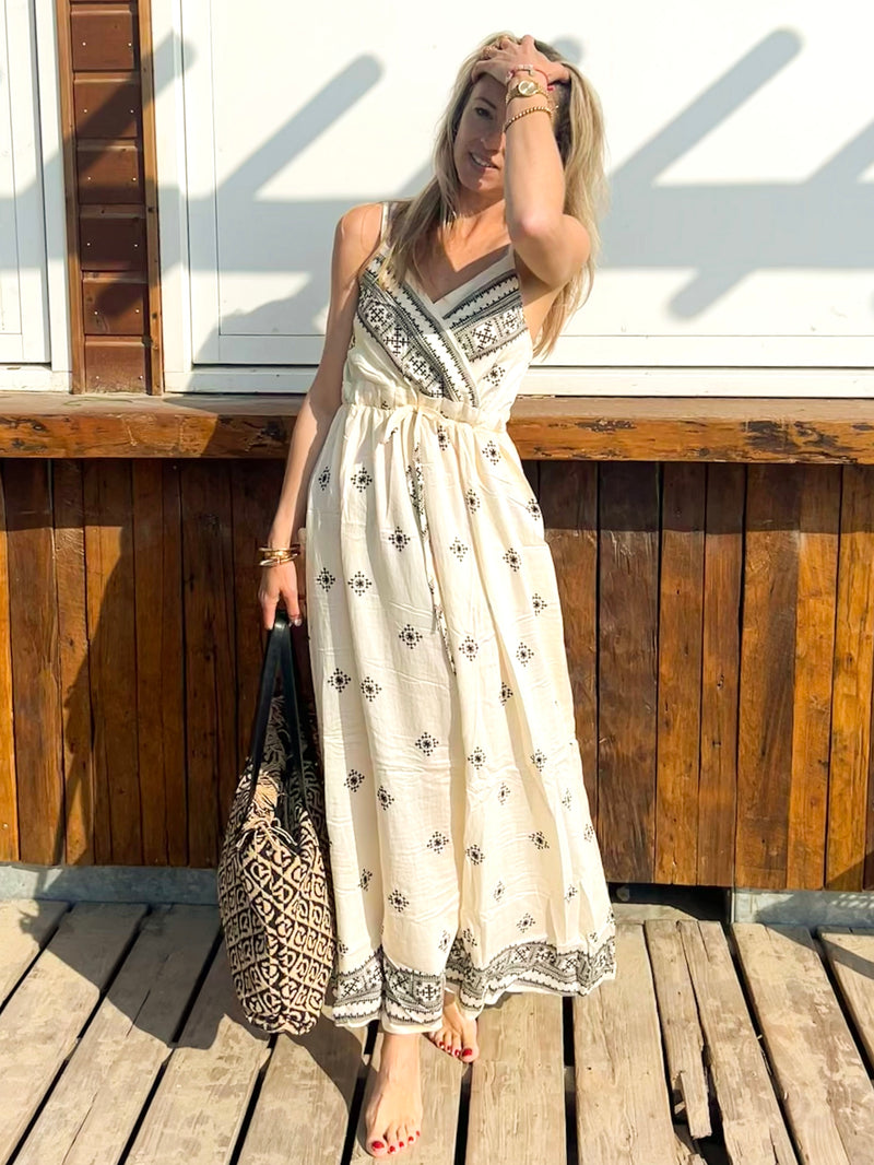 Womans Offwhite Summerdress 80%Cotton