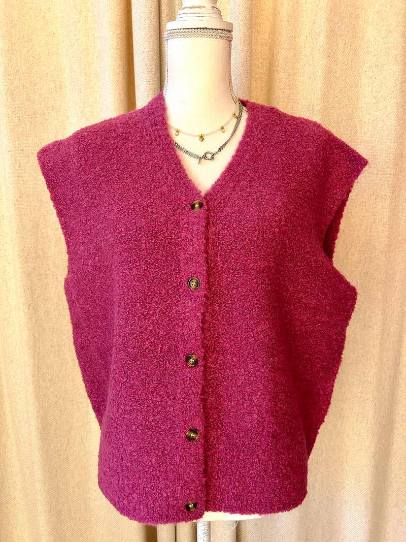 Azurro Italian Gilet - Magenta roze