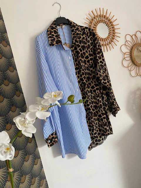 Chemise Leopard print & Blue