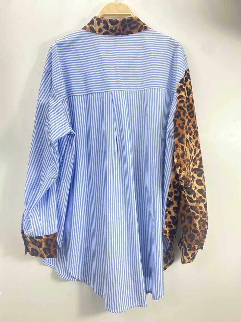 Chemise Leopard print & Blue