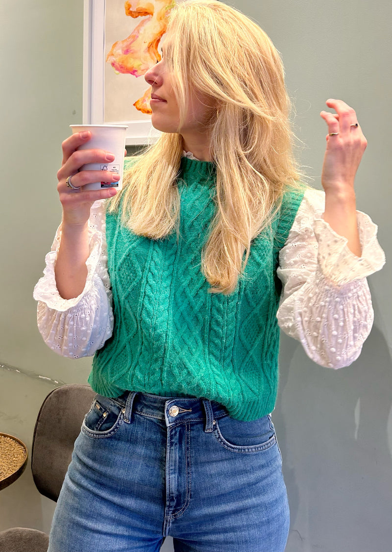 Spencer Green Cable knit