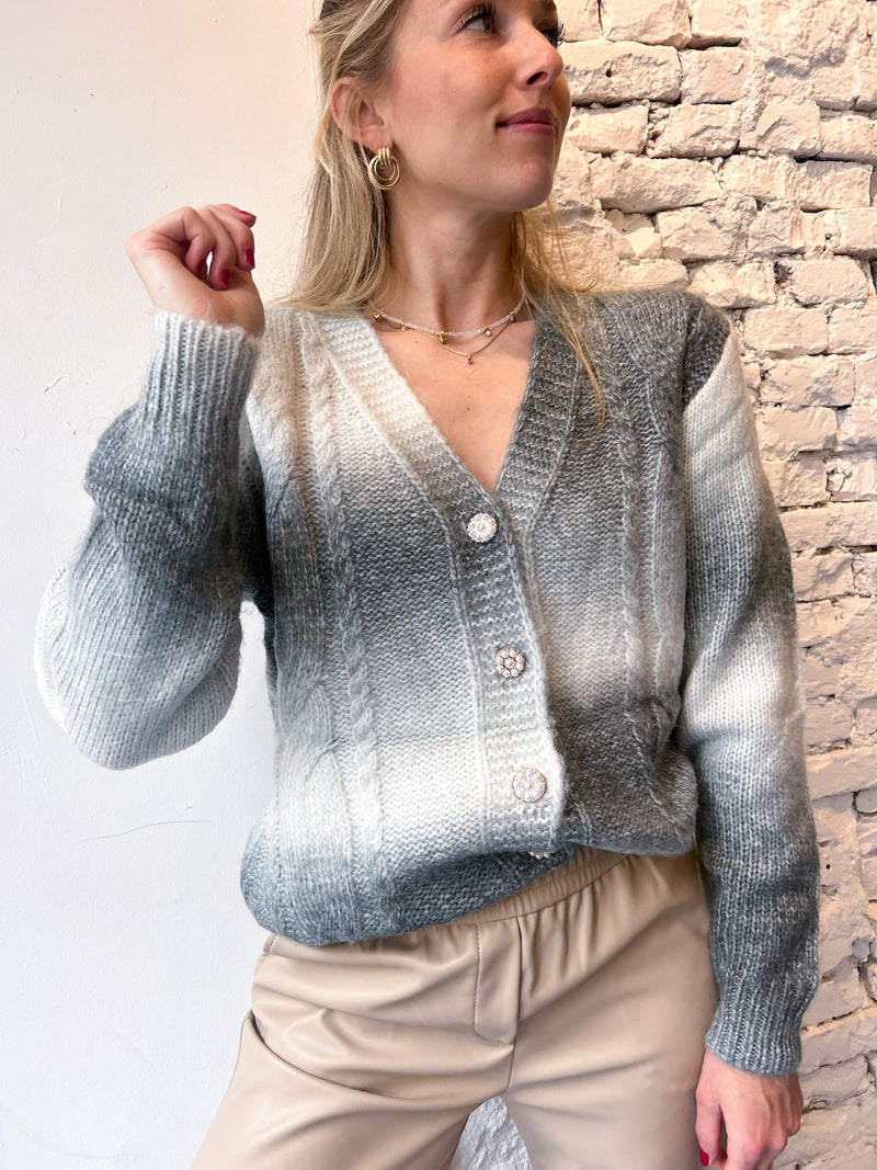 LaJolly Cardigan - Rainbow Grey