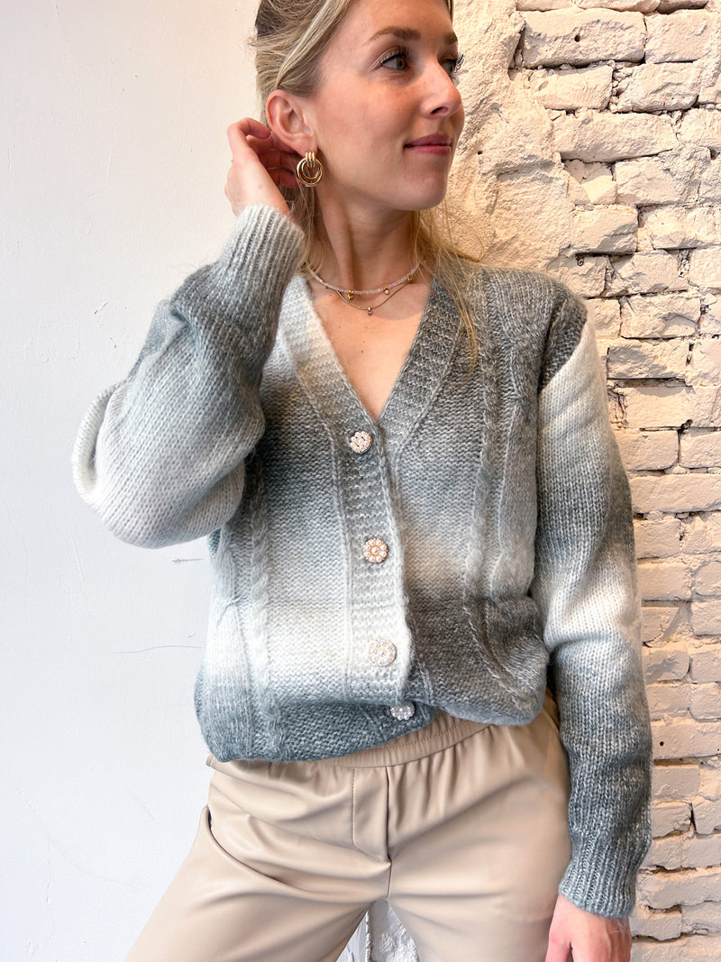 LaJolly Cardigan - Rainbow Grey