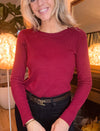Classic ribbed Top - Burgundy red