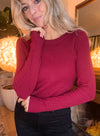 Classic ribbed Top - Burgundy red