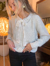 Féminin Bowtie Cardigan - Light Grey