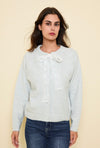 Féminin Bowtie Cardigan - Light Grey