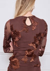 Broderie Flower shirt - Marron Brown