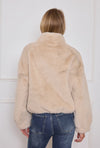 Short Fluffy jacket - Light Brown