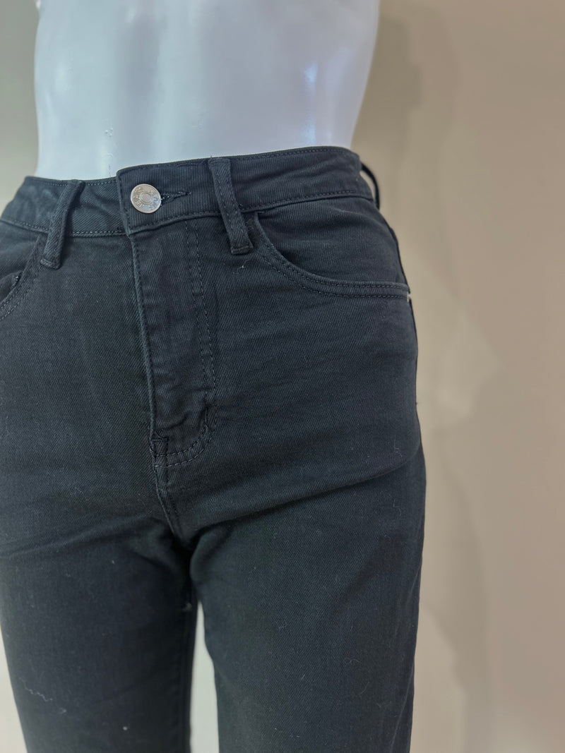 Basis straight Denim jeans - black