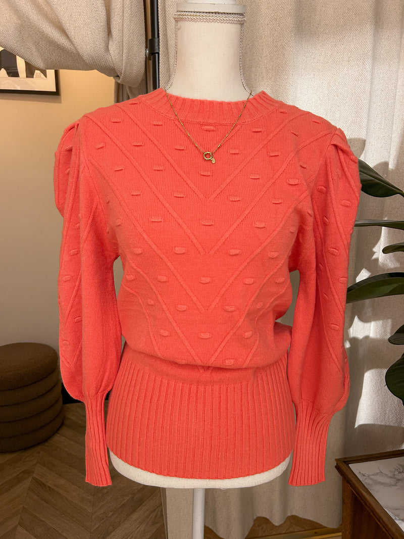 Viki knit - New Coral red