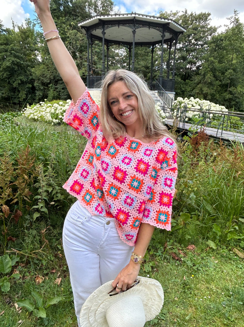 New Crochet Pink - Longsleeve Top
