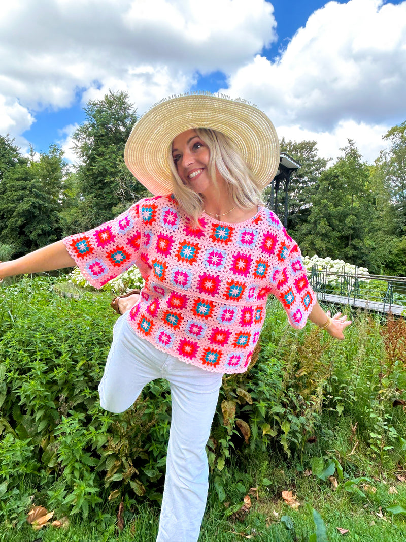 New Crochet Pink - Longsleeve Top