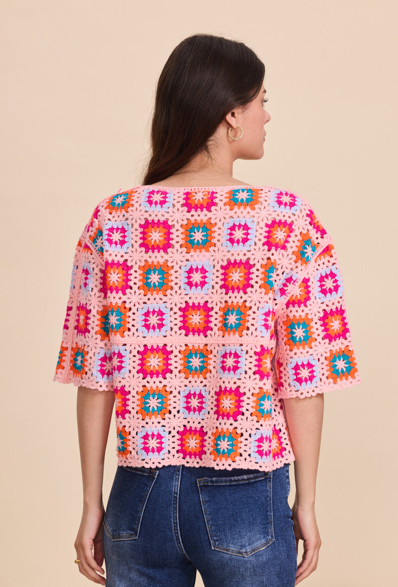 New Crochet Pink - Longsleeve Top