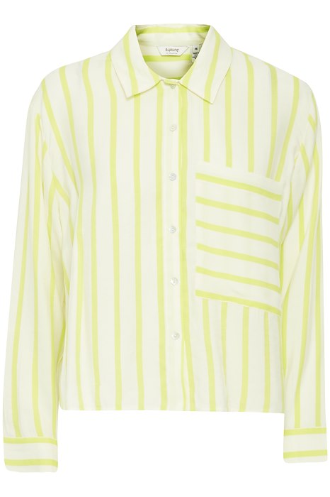 Fenna Light woven Striped Shirt - Lime