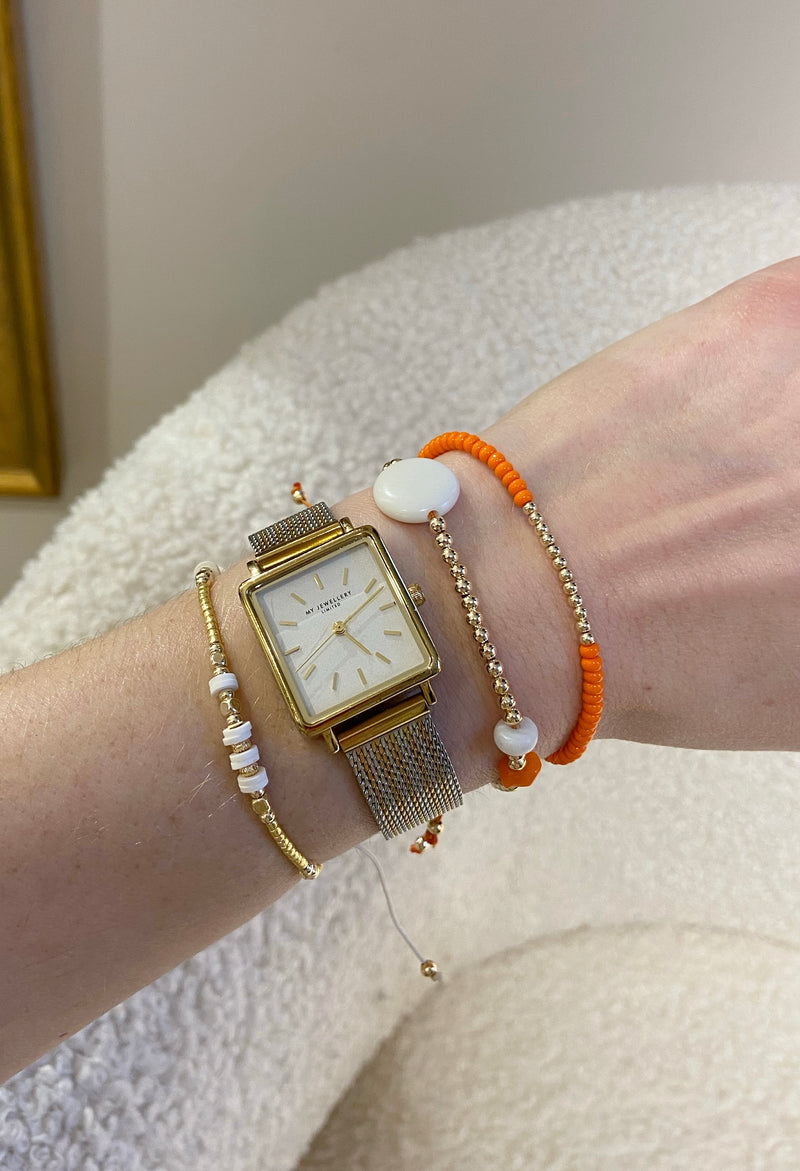 Orange Bracelet - Miyuki beads