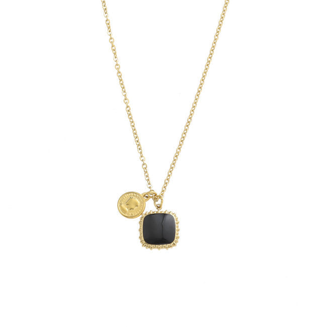Zara Black Gold plated necklace